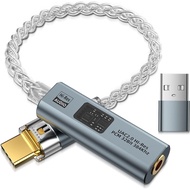 Penyesuai Audio USB C ke 3.5mm Dilengkapi dengan Cip DAC Dual CX31993&MAX97220, Dongle Audio dengan 