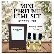 Burberry Hero Parfum 1.5ml x 3 Vials Set | Travel Size Perfume Sample (英雄男士香精 1.5ml x 3支 | 迷你便携喷雾)