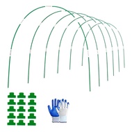 Garden Hoops for Raised Bed Grow Tunnel Trellis 6 Sets of 8FT Long Greenhouse Hoops Grow Tunnel, Rust-Free Fiberglass Support Hoops Frame
