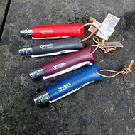 多色 法國 鵝耳櫪白木 Opinel 不鏽鋼 摺刀 8號 [配牛皮掛繩] Colored French Hornbeam White Wood Handle Stainless Steel Foldi