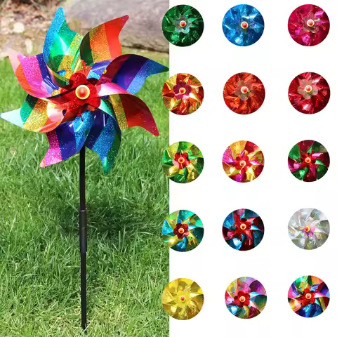24cm Windmill Bird Repellent Decoration Bird-Scaring Wind Spinner Children Kids Toys Easy Installati