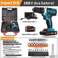 MAKITA 766VF/388VF Bor Mesin Elektrik Drill 10mm Set Reversible Mesin Bor Tangan Listrik