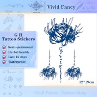 [Vivid Fancy] 12*19cm GH Tattoo Sticker Waterproof Healthy Herbal Lasts to 2 weeks