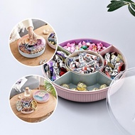 [Hari Raya Sale] Simple 4 Compartments Raya Cookiesa &amp; Candy Tray With Lid Party Home Deco Bekas Kuih Raya