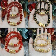 Tibetan Stone Bracelet/ Mantra Pixiu Pendant Bracelet