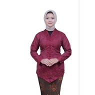 Kebaya Encim Jumbo Ld 130-140 Modern Terbaru Bordir Senada Ukuran Jumbo Dewasa