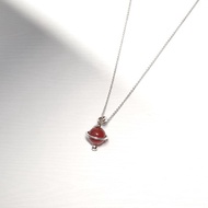 紅瑪瑙星球純銀項鍊