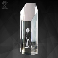 9081 Crystal Glass Star Trophy Plaque (HADIAH SUKAN DAN HADIAH ANUGERAH CEMERLANG) Plak cenderahati