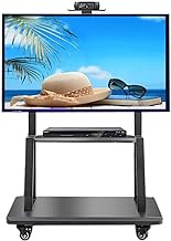 Home Office Mobile TV Stand with Wheels Universal TV Stand for 32-75 Inch Flat Screen LED LCD OLED Plasma Curved TV's-Universal Mount with Wheels Load 120kg Rolling TV Stand