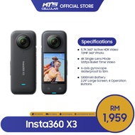 Insta360 X3 Action Camera - Original 1 Year Warranty By Insta360 Malaysia