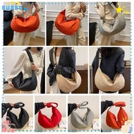 SUSSG Dumpling Bag, Dumpling Shape Large Capacity Commuting Bag, Simple Solid Color Lightweight Shoulder Bag Women's