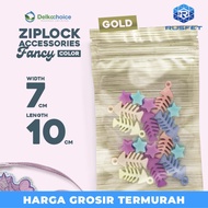 ZIPLOCK BAG Clip Plastic 7CM x 10CM GOLD Delkochoic Accessories Packaging