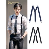 Men's Suspenders Suit Pants Suspenders Men's Suspenders Clips Elderly Elastic Non-Slip Suspenders Ac