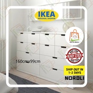 Almari Berlaci 🧱 IKEA NORDLI Chest Of 12 Drawers, White160x99 Cm I Almari Berlaci抽屉