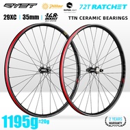 RYET SuperLight 29 Carbon MTB Wheels 1195g Ceramic Tubless Clincher Disc 72T Ratchet Hub Bicycle Wheelset Cycling Accessories