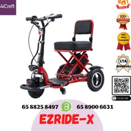🎁 EZRide-X  Personal Mobility Assistance PMA Folding Electric Tricycle Scooter 48V 10Ah Lithium Battery Small Lightweight Three-wheeled 🍀