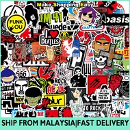 MSE 100pcs Rockstar Logo Rock Band Waterproof Skateboard Laptop Luggage Car Graffiti Sticker Street 