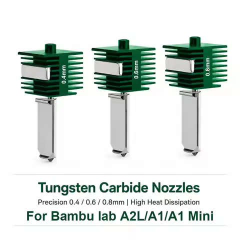 Upgraded Integrated Hotend For Bambu Lab A2L Tungsten carbide Nozzle For Bambu Lab A1/A1 Mini Fast S