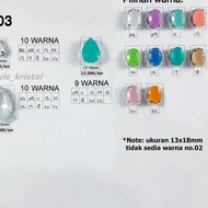 5 STAR ACRYLIC fancy stone with claw DOFF Drop Shape (AC 3003) - 1gross (144pcs)