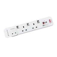 3 Way Extension Socket with 3 USB Ports (1 Type A & 2 Type C)