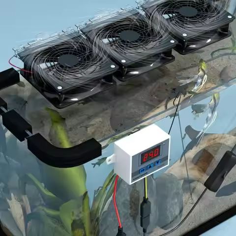 Adjustable Angle Aquarium Cooling Fan Fast Cooling Variable Speed Aquarium Chiller Fan USB Quiet Fis