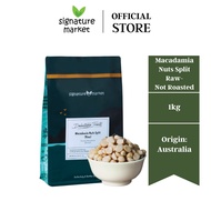 Signature Market Macadamia Nuts Split Natural - Raw Not Roasted (1kg)