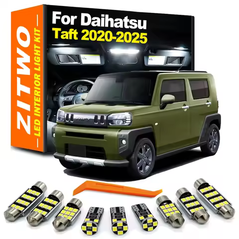 ZITWO 8Pcs Vehicle LED Interior Light Kit For Daihatsu Taft 2020 2021 2022 2023 2024 2025 License Pl