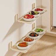【Spot goods】Kitchen Prep Shelving Foldable Wall Condiment Line Divider Refinement Free Wall Mounted 