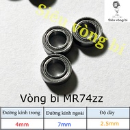 Bearing - bearing MR74ZZ super small mini ball bearing 4x7x2.5mm