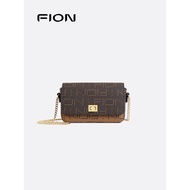 Fion/Fianni Printed Lock Small Square Bag Stylish Crossbody Phone Bag Mini Vintage Floral Shoulder C