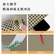 Imitation Rattan Stickers Cabinet Renovation Retro Wardrobe Cabinet Cabinet Door Stickers Medieval S