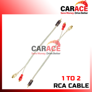 1 Pair | 1 TO 2 Rca Cable | Rca Cable For Car Amplifier | 1 Male 2 Female | RCA Audio Cable Y Adapte
