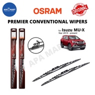 Genuine Osram Premier Conventional U Hook Wiper Set for Isuzu MUX / MUX (Year 2015-Present) (22"/17"