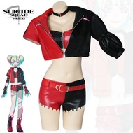 Suicide Squad Isekai cosplay Harley Quinn cosplay costume and wig shoes