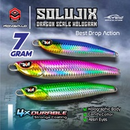 Micro Jig 7gram MONGKALO SOLUJIX 7gr Hologram Scale Motif Metaljig 7g 7g Sea Fishing Bait Micro jig 