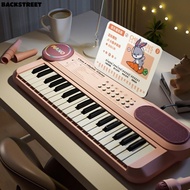 BACKSTREET Kids Electronic Piano, with Microphone Multifunctional Children Piano,  37 Keys Singing S