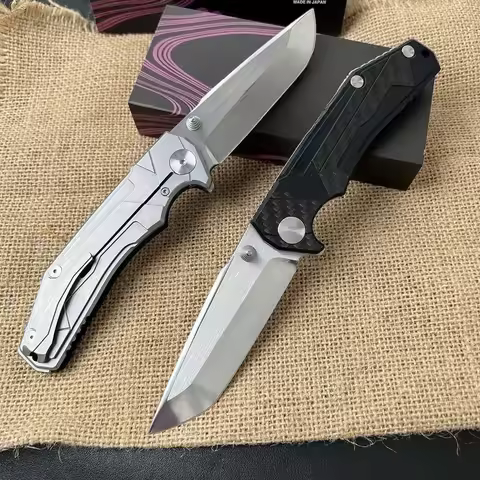 Folding Knife ZDP189 Steel Blade 440 Steel + G10 Carbon Fiber Handle Personal Safety Knife for Campi