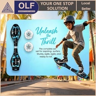 Snakeboard Skateboard 2-wheel With Lights Fashion Skateboard Snakeboard Extreme Sport Outdoor Skateb