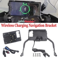 Motorcycle Wireless Charging Mobile Phone Holder Stand USB Navigation Bracket For BMW R1250GS ADV R1