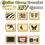 Rich Guys Italian Charm Bracelet Fit 9mm Stainless Steel Bracelet DIY Jewelry Making Accessories Ret