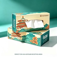 Tisu Kotak Cetak Custom Logo Facial Tissue Paper Hadiah Promosi Hotel Restoran
