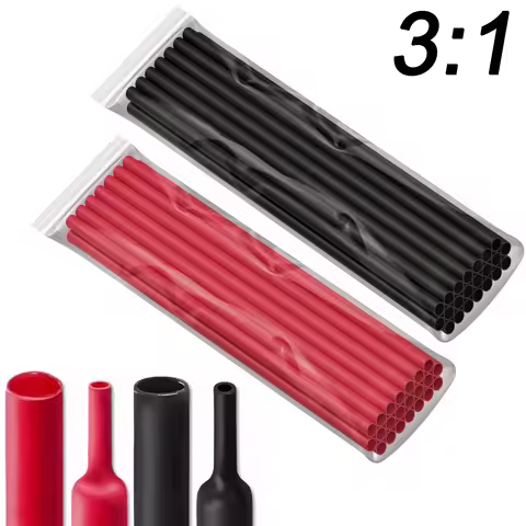 30.5cm/1ft Φ1.6mm to Φ64m 3:1 Ratio Heat Shrink Tubing 22pcs Dual Wall Adhesive Lined Shrinkable Wir