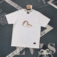 Evisu2024New SummerEVSmall Seagull Printed Letter Pattern Casual Loose round Neck Short SleeveTT-shirt Couple GOAB