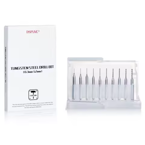 DSPIAE DB-03 Drill Bit 0.3-1.2mm Combo Set Model Tool Sliver Hand Tool Hobby Accessory 10Pcs/set