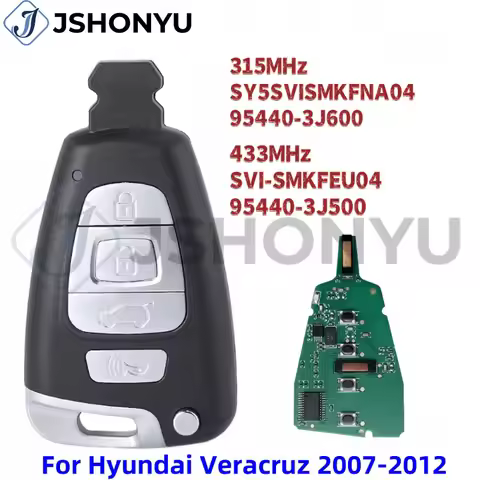 JsHonYu 95440-3J500 SY5SVISMKFNA04 Smart Key for Hyundai Veracruz 2007-2012 ID46 PCF7952 Chip SVI-SM