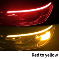 (Satu set 2 pcs dijual) lampu Alis LED slim alis DRL fleksibel waterproof 12v 60cm 30cm 2 mode runni