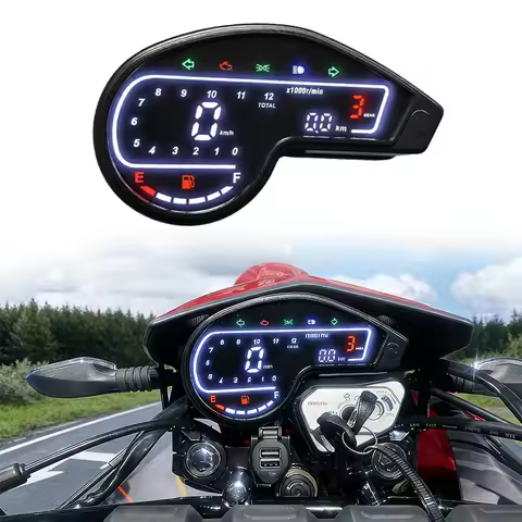 Universal LED Motorcycle Speedometer Moto Digital Tachometer Dashboard for Honda NXR 150 XR150 Empir