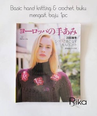 Basic hand knitting & crochet buku mengait baju 1pc