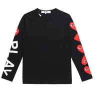New Summer T Shirt CDG Play Comme Des Garcon Men Women Cotton Long Sleeve T-shirt