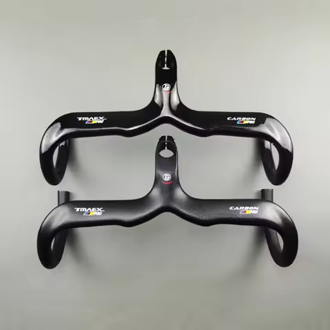 Full Carbon Road Bike Handlebar with GPS Computer Holder, New, 1 Integrated, 28.6mm, 400mm, 420mm, 4